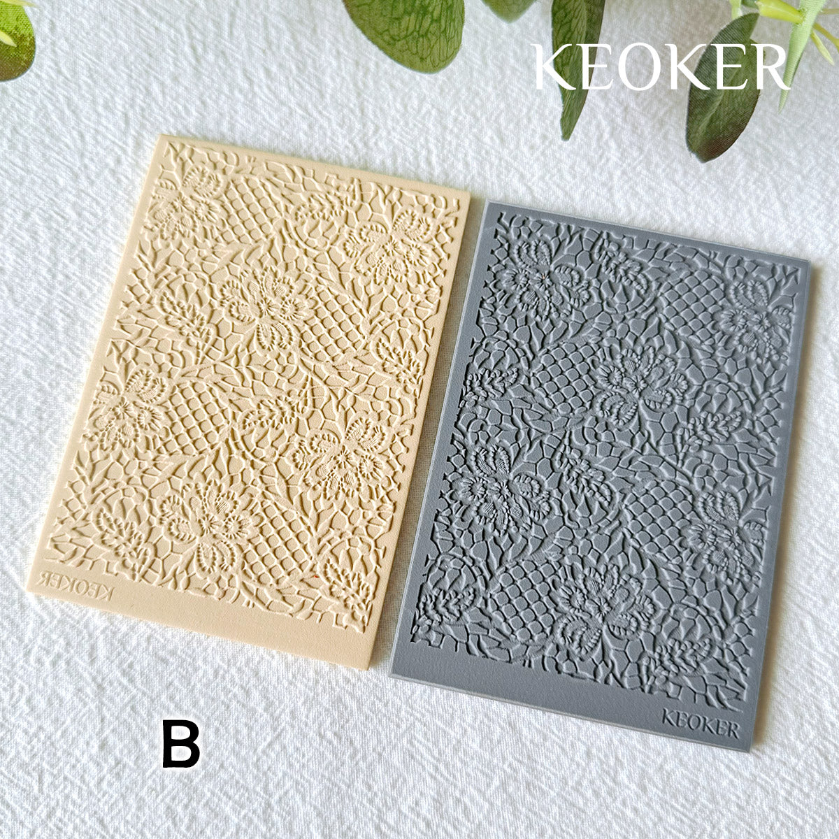 KEOKER Lace Texture Mat for Polymer Clay