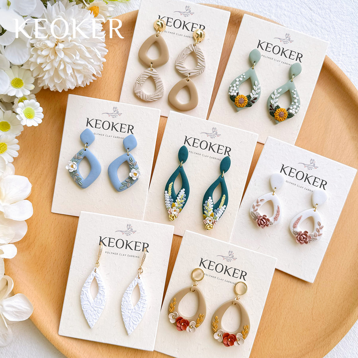 KEOKER Organic Polymer Clay Cutters (10 Shapes)