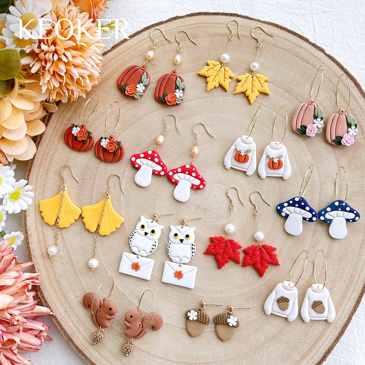 KEOKER Fall Polymer Clay Cutters(10 Shapes)