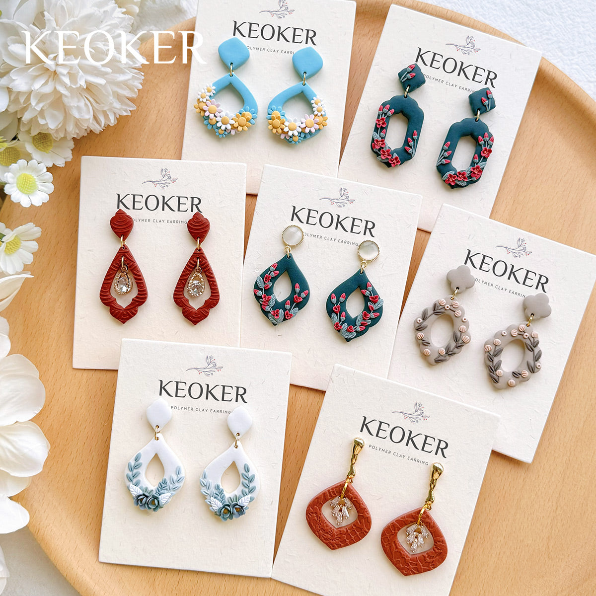 KEOKER Organic Polymer Clay Cutters (10 Shapes)