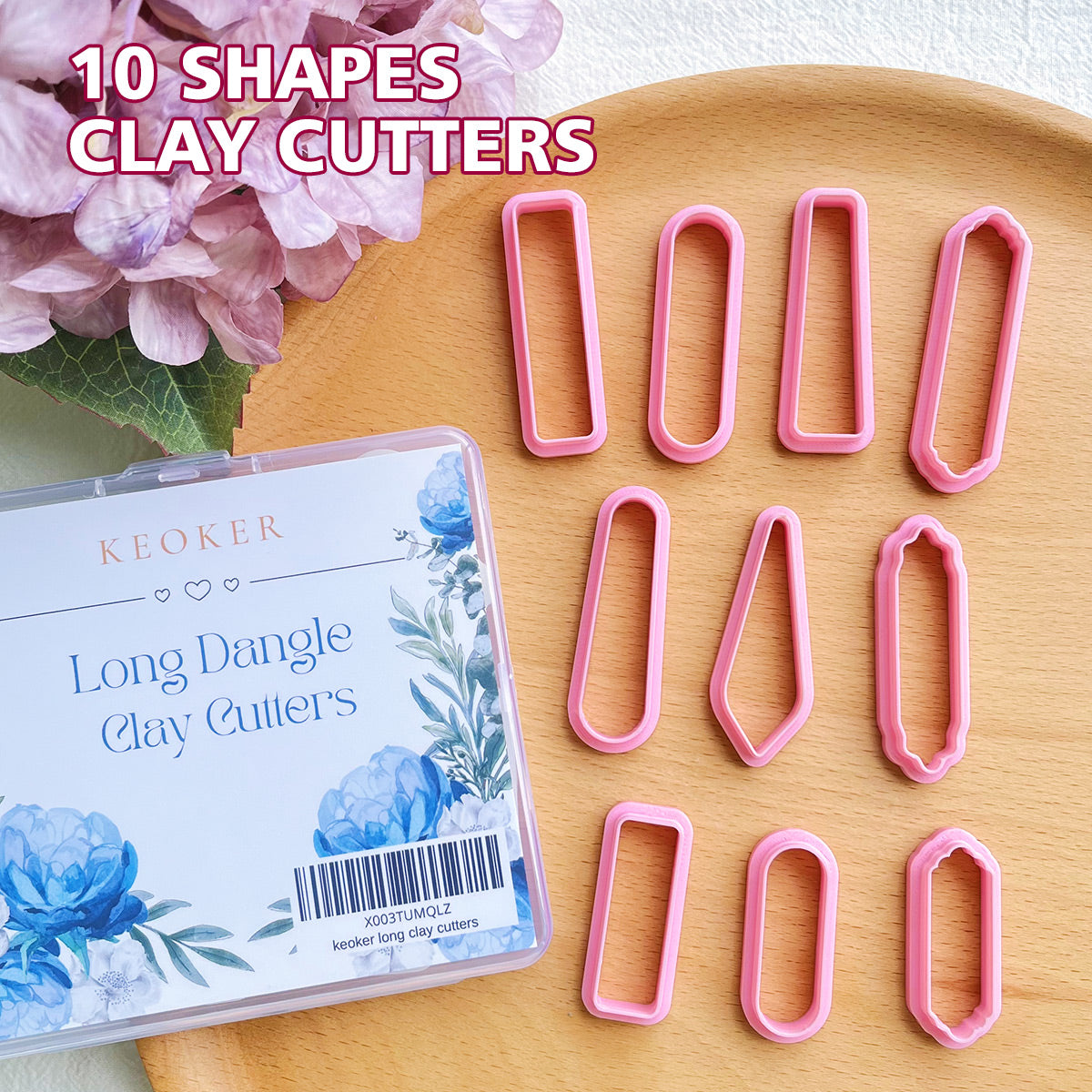 KEOKER Long Dangle Shape Polymer Clay Cutter (10PCS ALL)