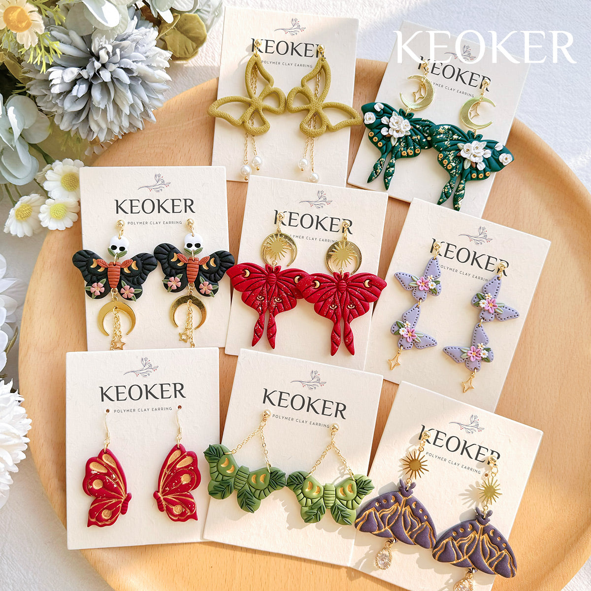 KEOKER Butterfly Polymer Clay Cutters (7 Shapes)