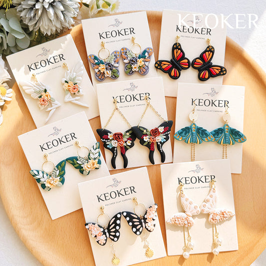 KEOKER Polymer Clay Cutters, Afternoon Tea Polymer Clay Cutter, Coffee  Polymer Clay Earring Cutters for Jewelry Making (Earring Clay Cutters)