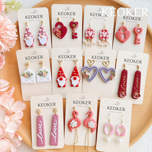 Keoker Polymer Clay Cutters, Easter Polymer Clay Cutters for Earrings  Making, 11 Shapes Easter Day Clay Cutters 