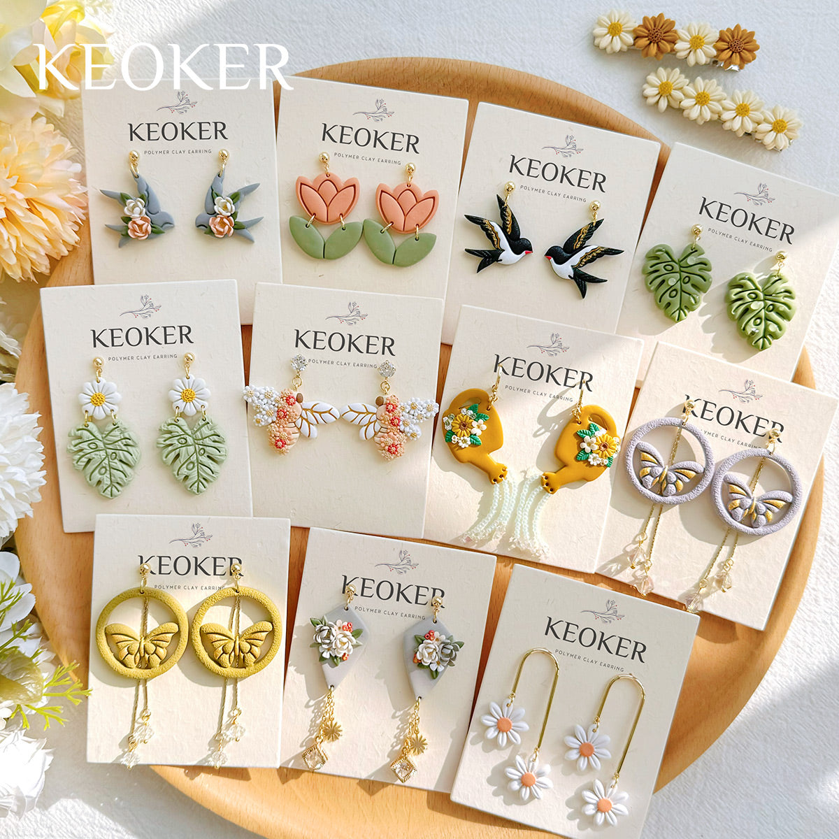 KEOKER Spring Polymer Clay Cutters (11 shapes)