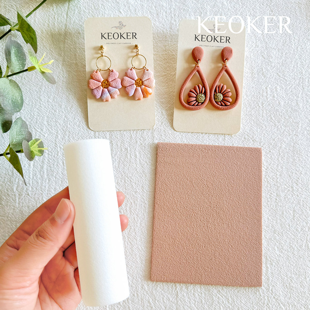 KEOKER Polymer Clay Texture Roller (Sandpaper Texture)