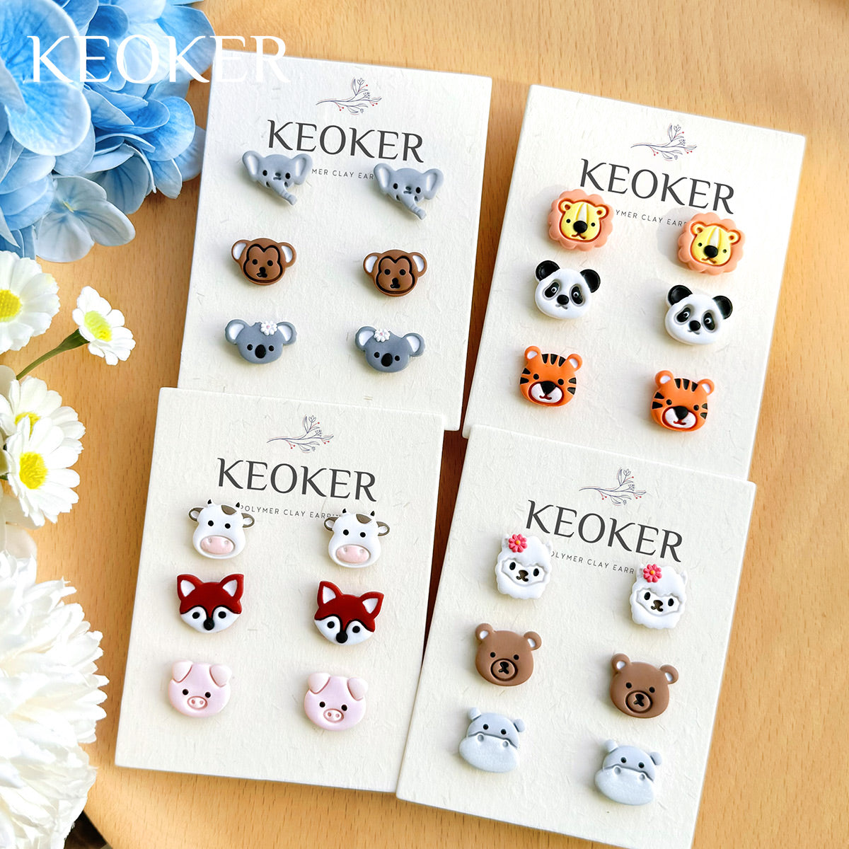 KEOKER Animal Clay Cutters (12 Shapes)