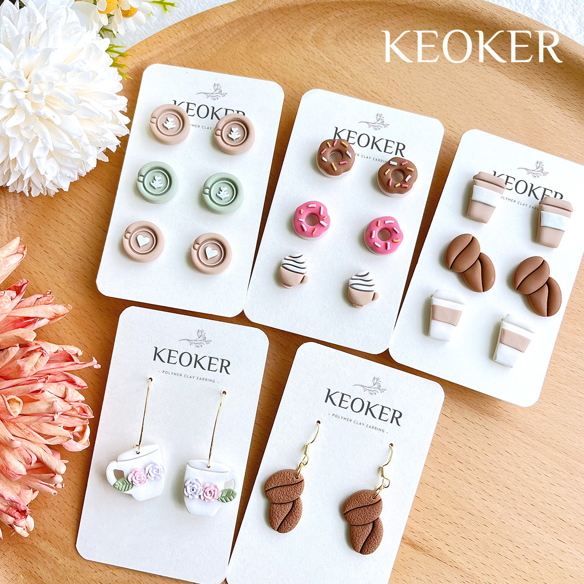 KEOKER Coffee Polymer Clay Cutters(9 Shapes)