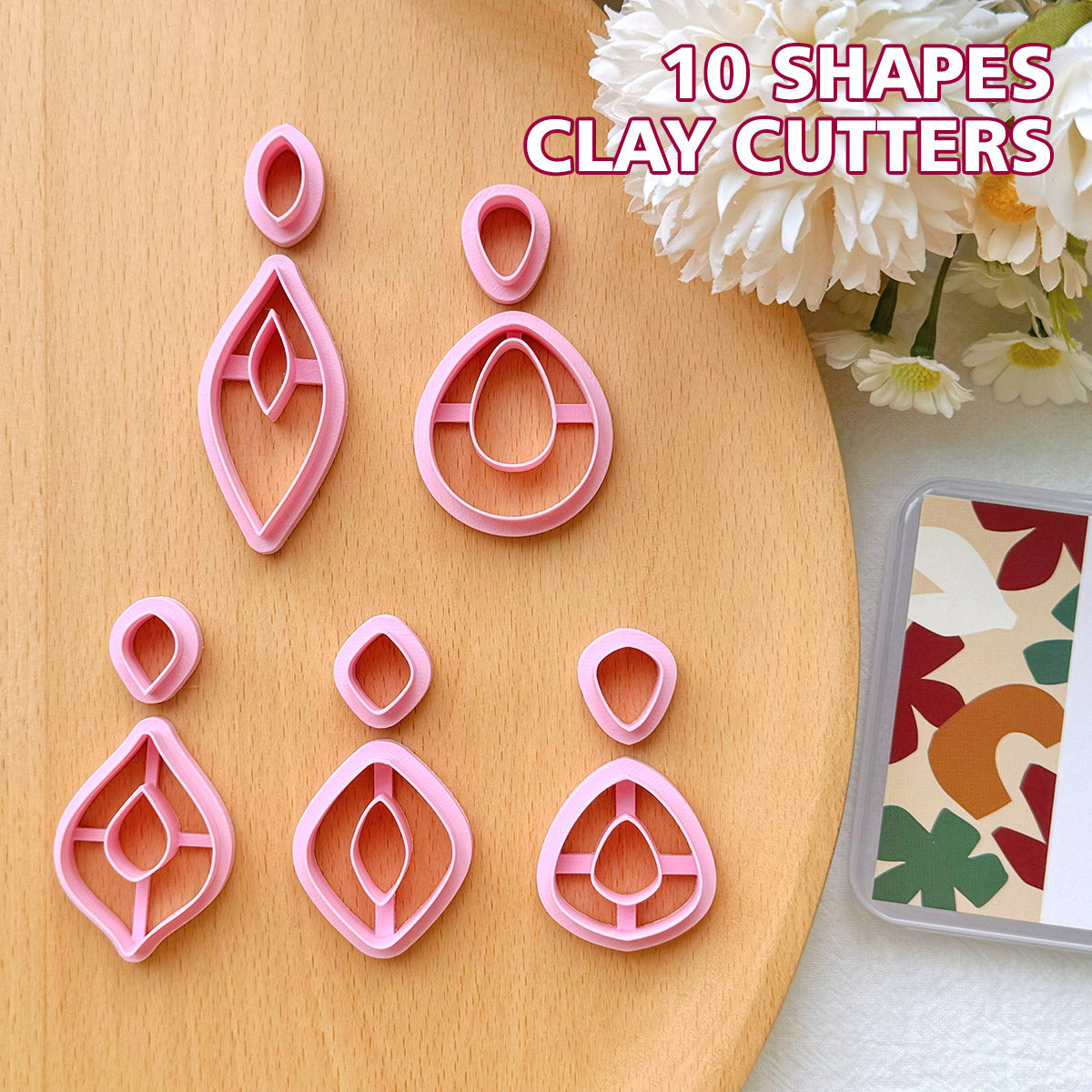 KEOKER Organic Polymer Clay Cutters (10 Shapes)