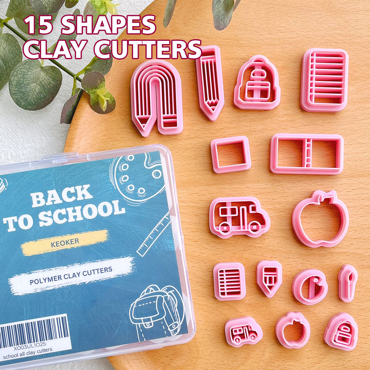 KEOKER School Polymer Clay Cutters(15 PCS ALL)