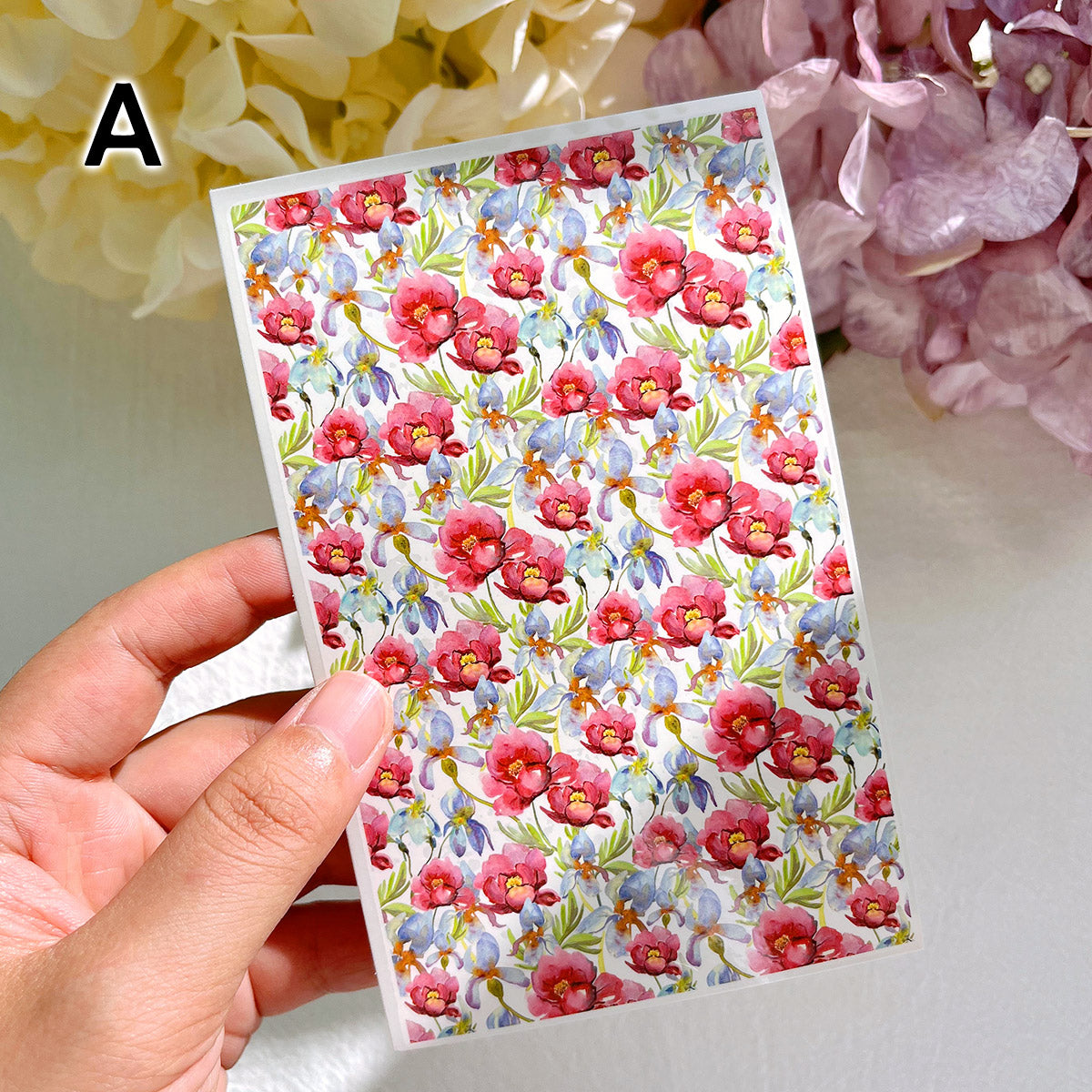 Papel de transferencia de flores KEOKER para arcilla polimérica (papel de transferencia de pegatinas)