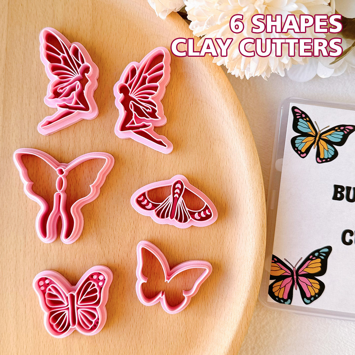 KEOKER Butterfly Polymer Clay Cutters (7 Shapes)