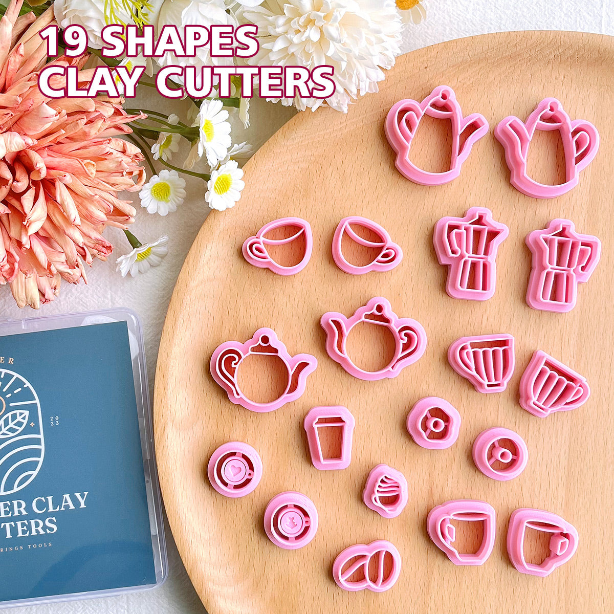 KEOKER Afternoon Tea Polymer Clay Cutters(19 Shapes)