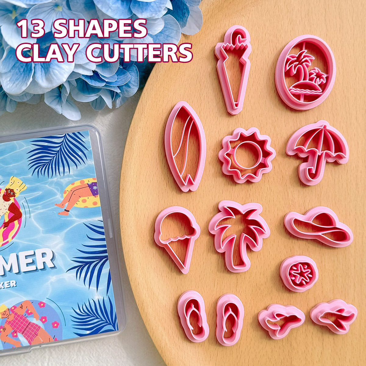 KEOKER Summer Polymer Clay Cutters (13 Shapes)