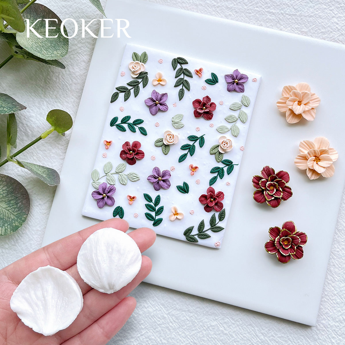 Keoker Petals Polymer Clay Molds & Cutters