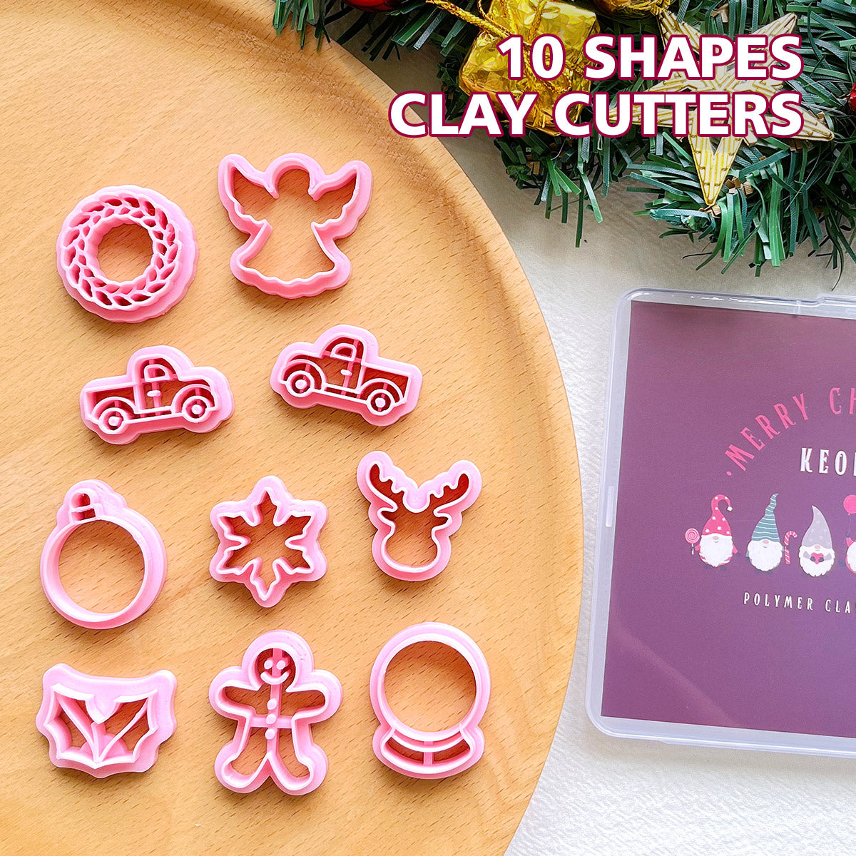 Set of Tiny Christmas Polymer Clay Cutters