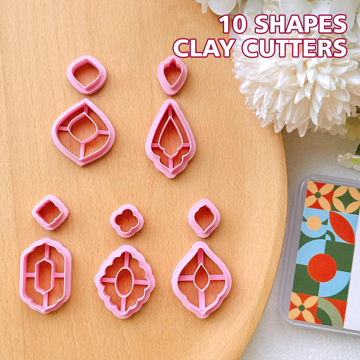 KEOKER Organic Polymer Clay Cutters (10 Shapes)