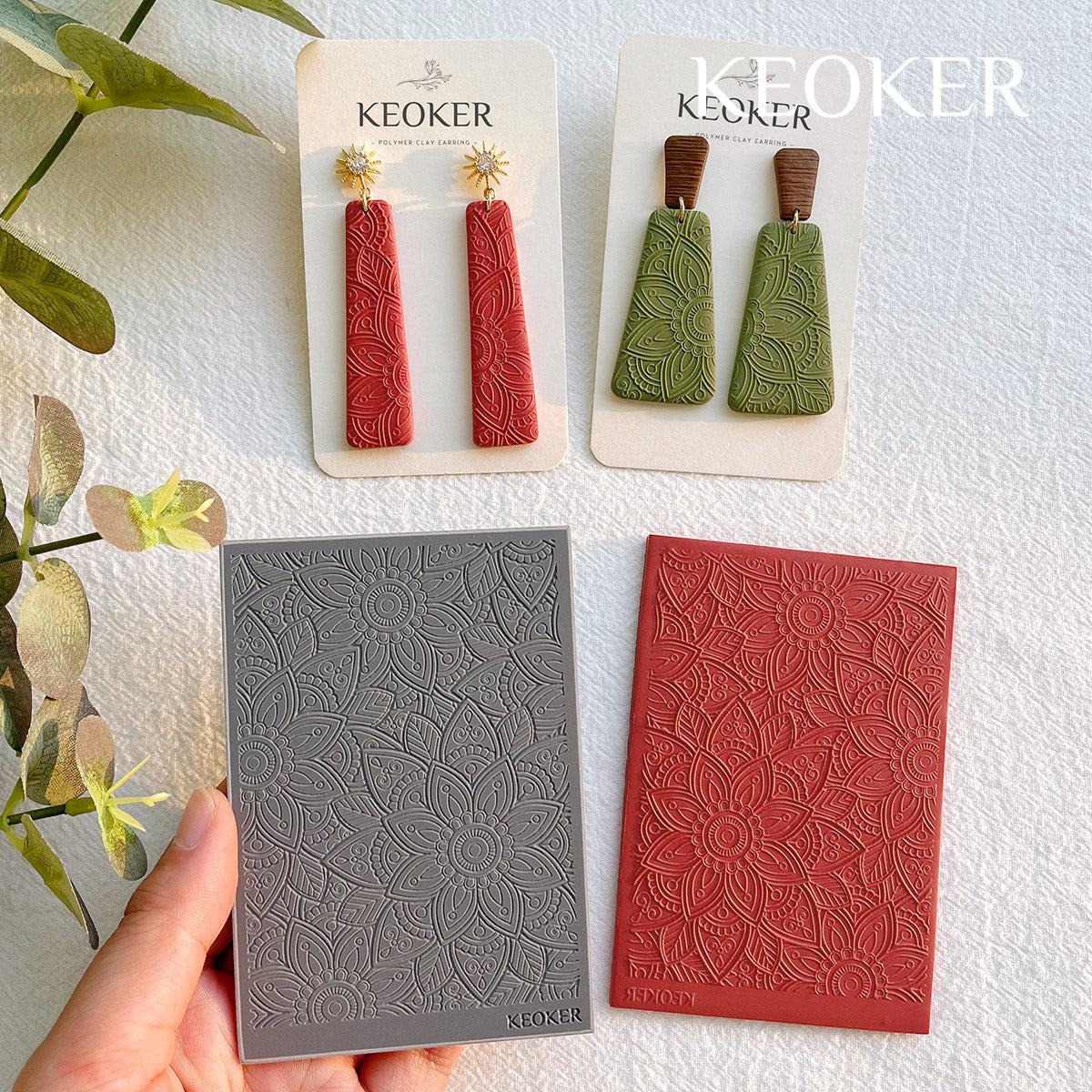 KEOKER Boho Polymer Clay Texture Sheets