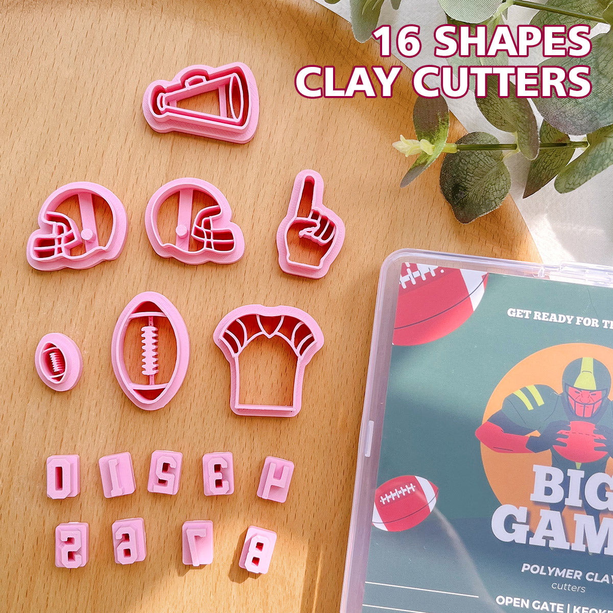 KEOKER Football Clay Cutters (7 Shapes & 9 Number)