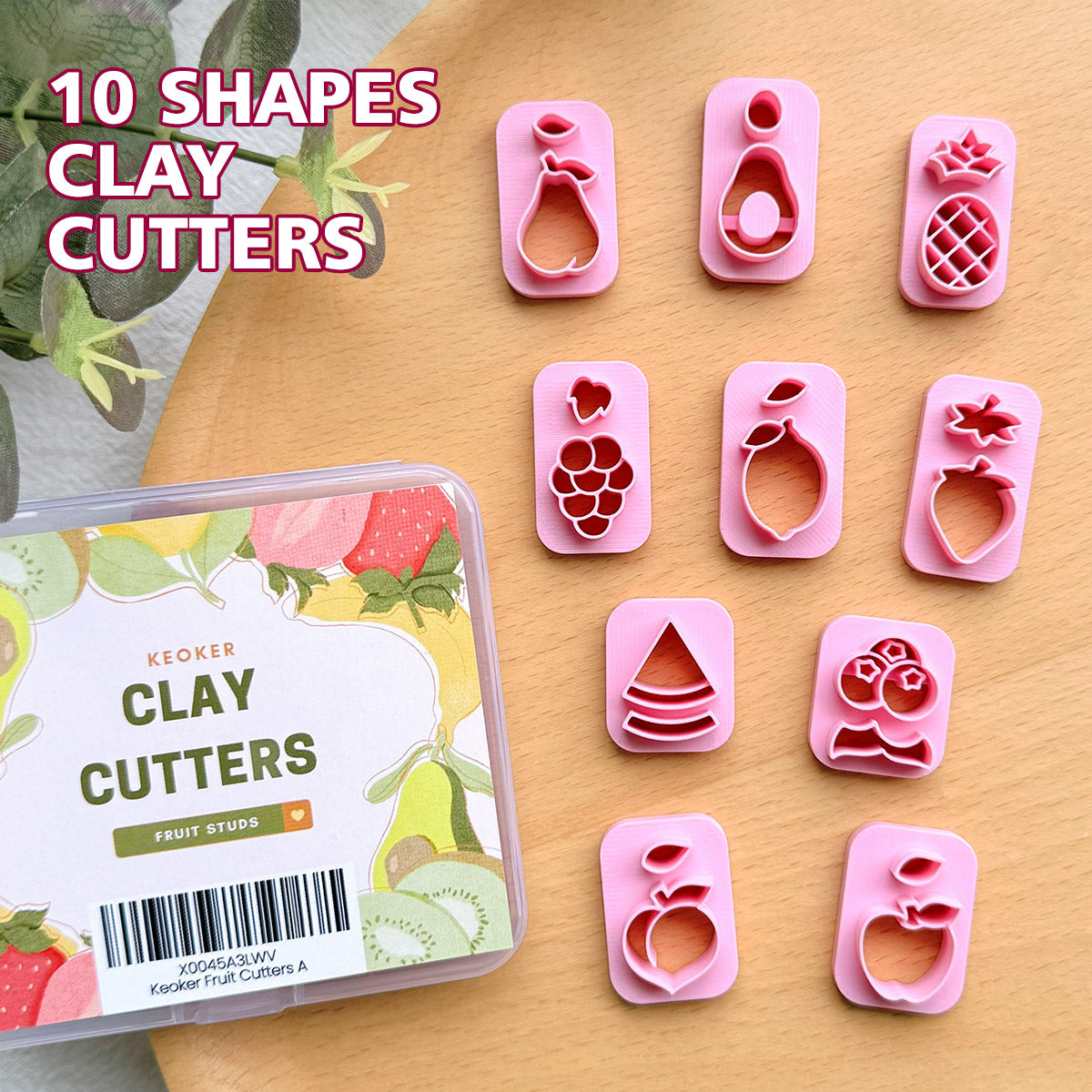 KEOKER Fruit Polymer Clay Cutters (10 shapes)