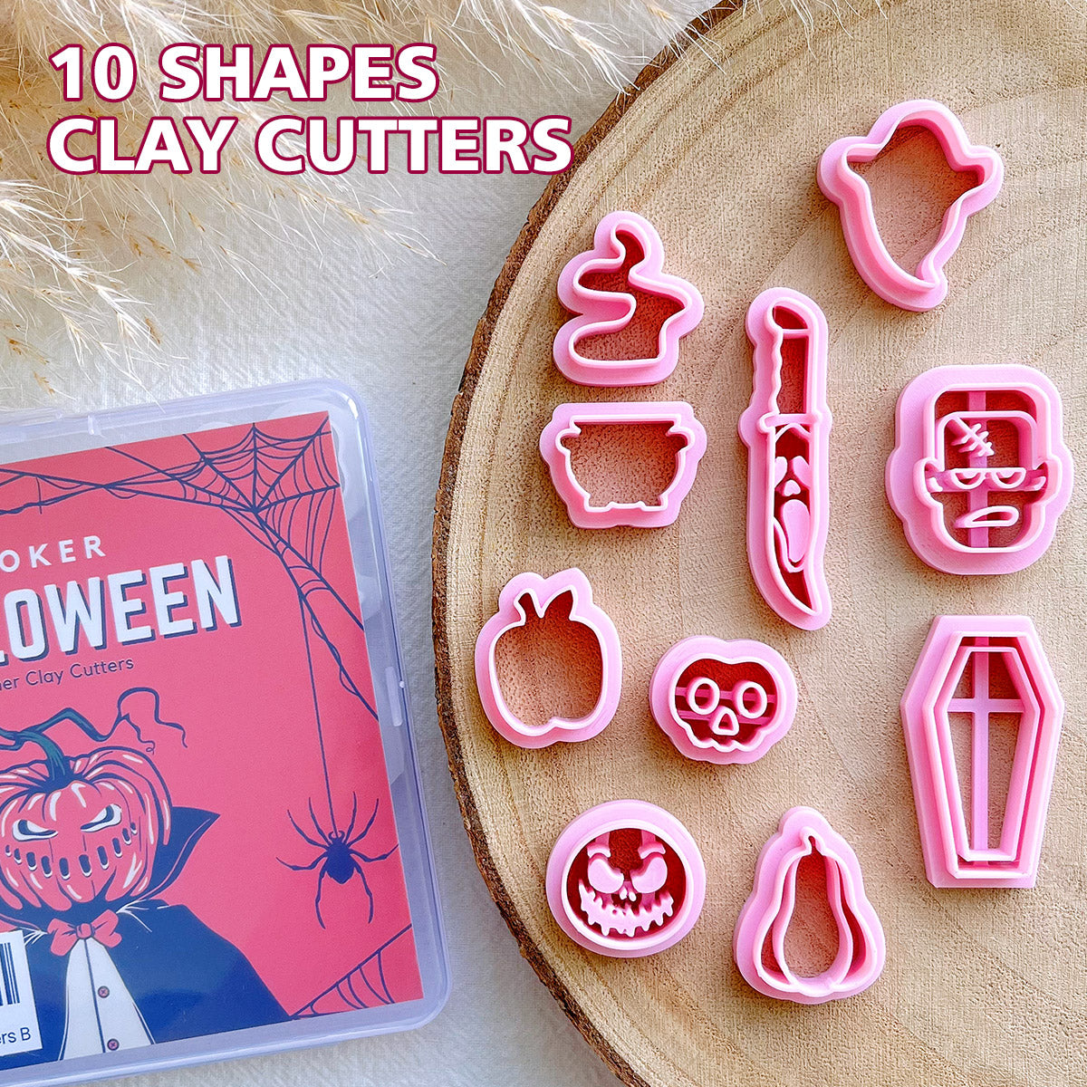 KEOKER Halloween Polymer Clay Cutters (10 Shapes)