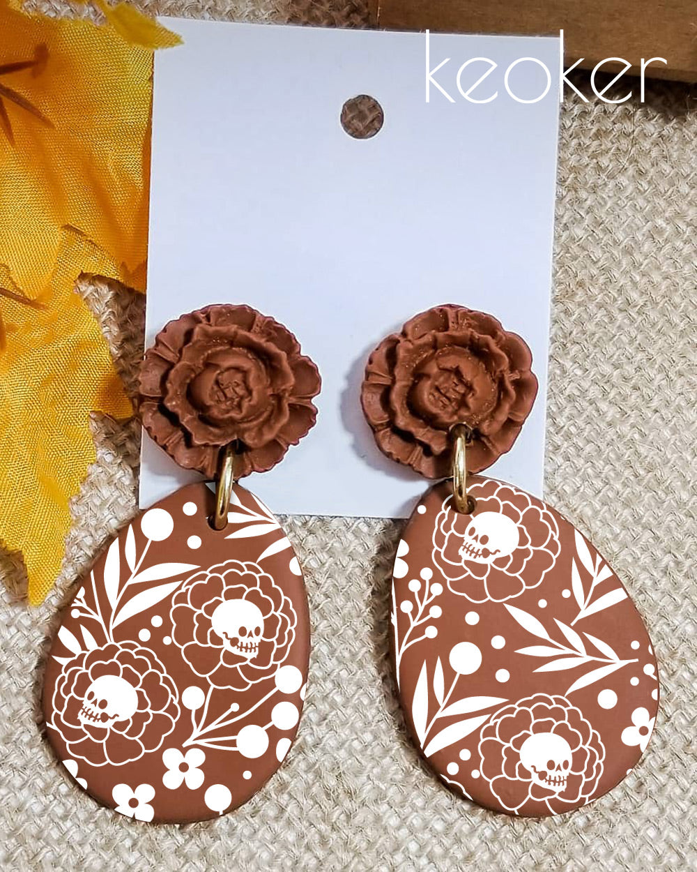 KEOKER Halloween Silk Screen for Polymer Clay (3 PCS)