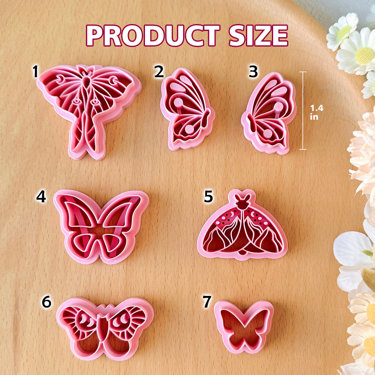 KEOKER Butterfly Polymer Clay Cutters (7 Shapes)