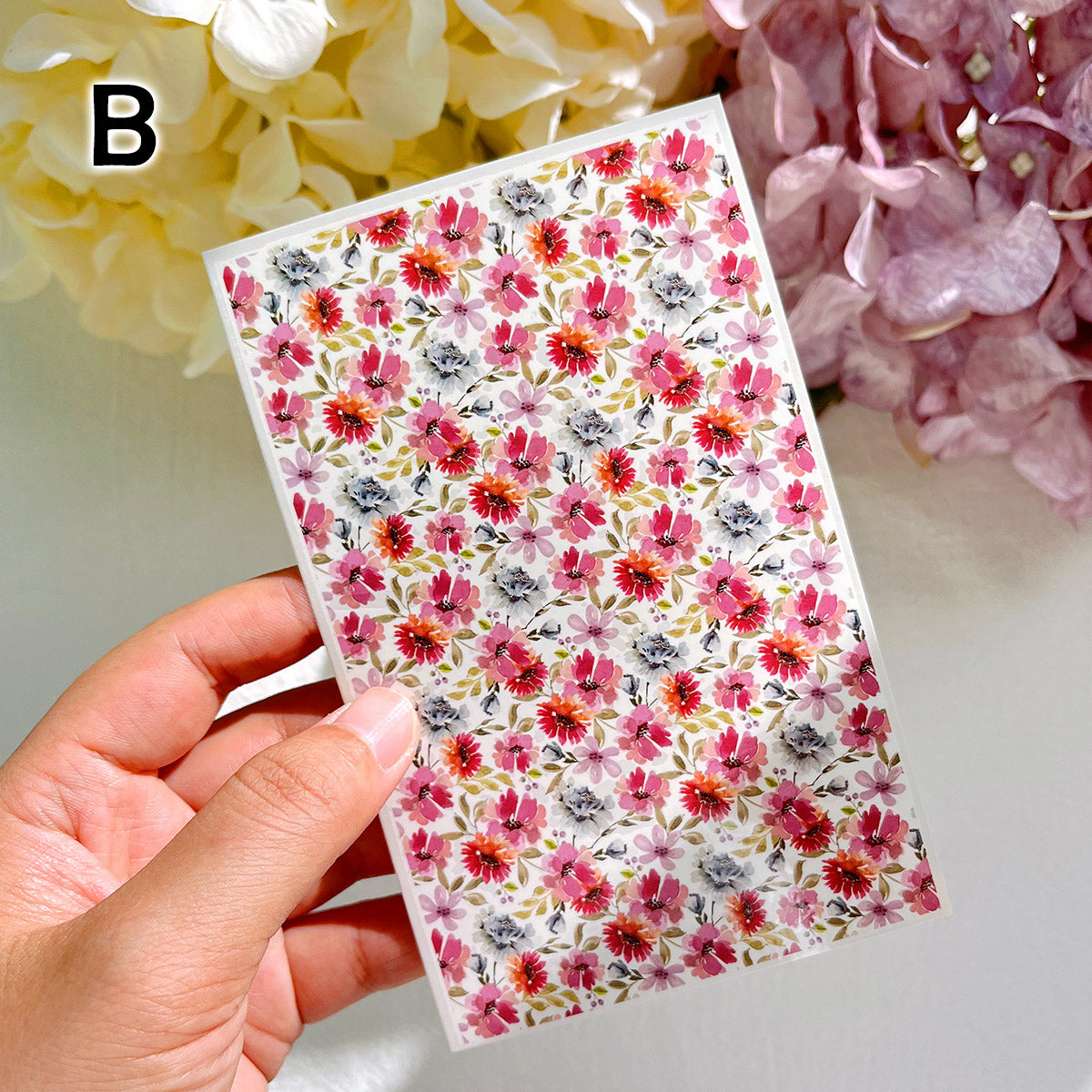 Papel de transferencia de flores KEOKER para arcilla polimérica (papel de transferencia de pegatinas)