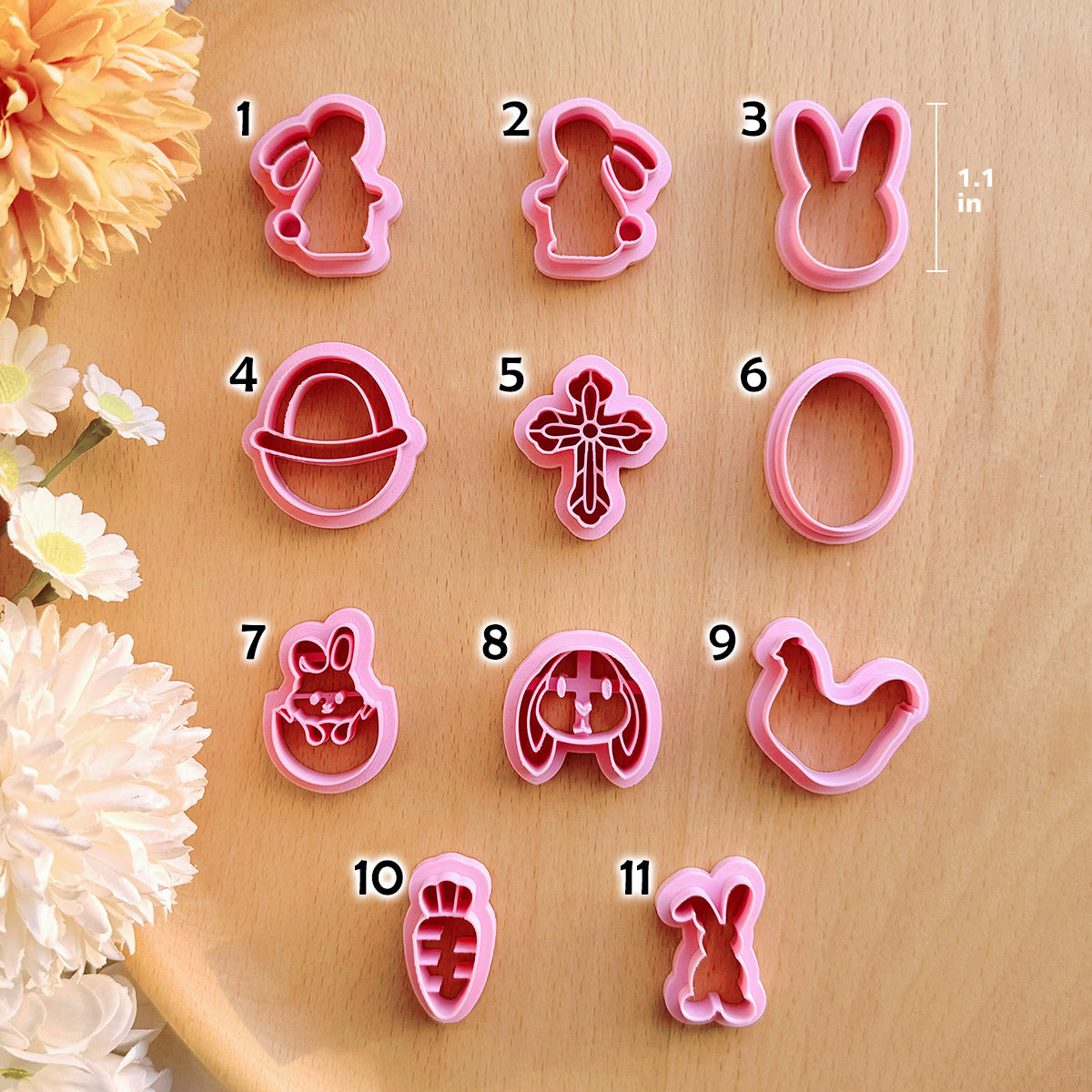 KEOKER Easter Polymer Clay Cutters (11 Shapes)