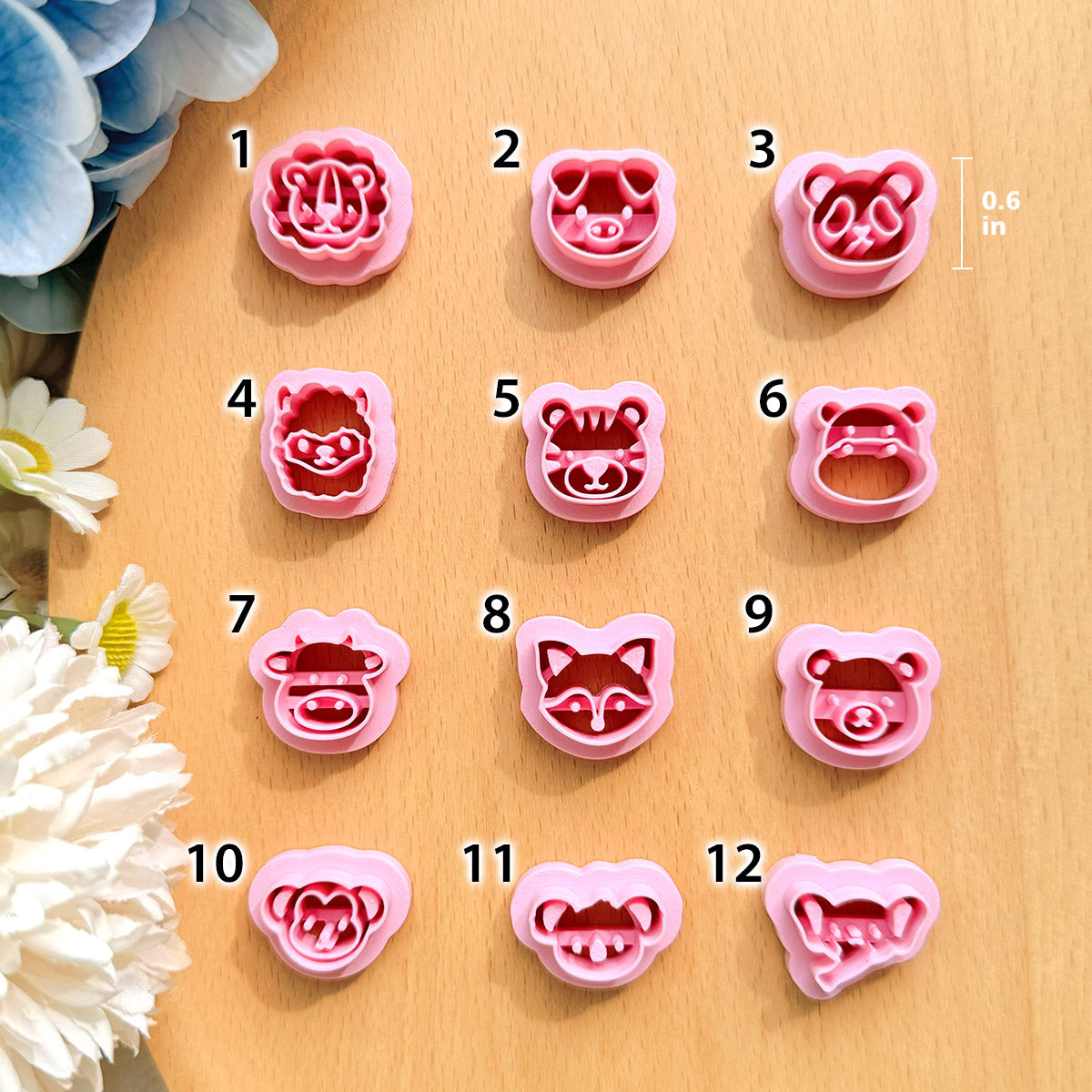 KEOKER Animal Clay Cutters (12 Shapes)