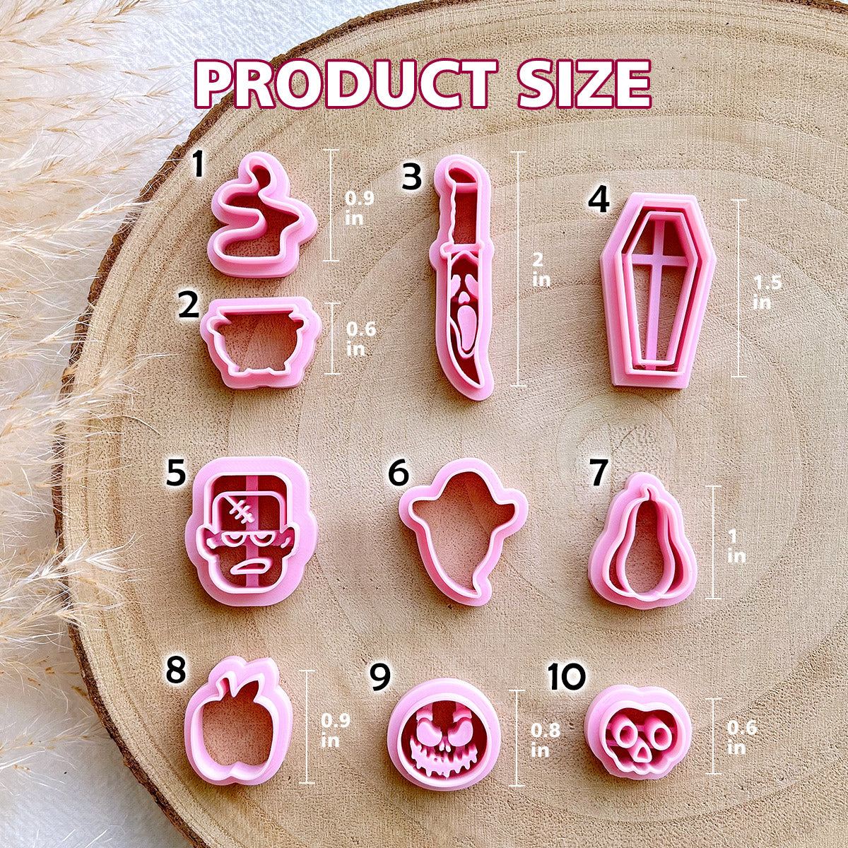 KEOKER Halloween Polymer Clay Cutters (10 Shapes)