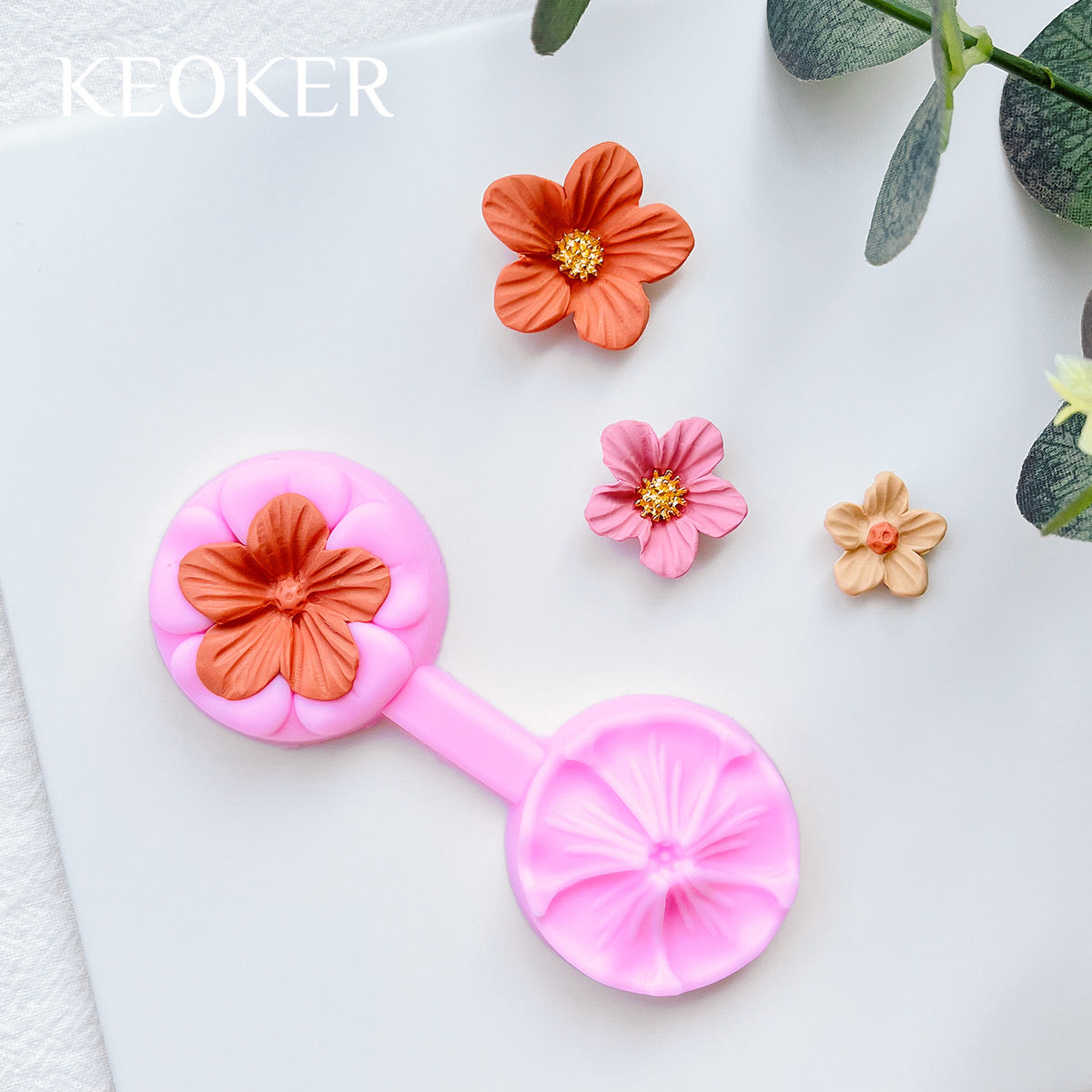 Keoker Flower Petal Clay Cutters - Flower Petals Clay Cutters for Earrings  Making, 6 Shapes with Petal Press Polymer Clay Moulds, Clay Cutters for  Polymer Clay Jewellery by Keoker - Shop Online
