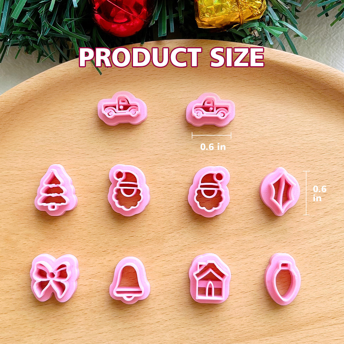 KEOKER Christmas Studs Clay Cutters (10 Shapes)