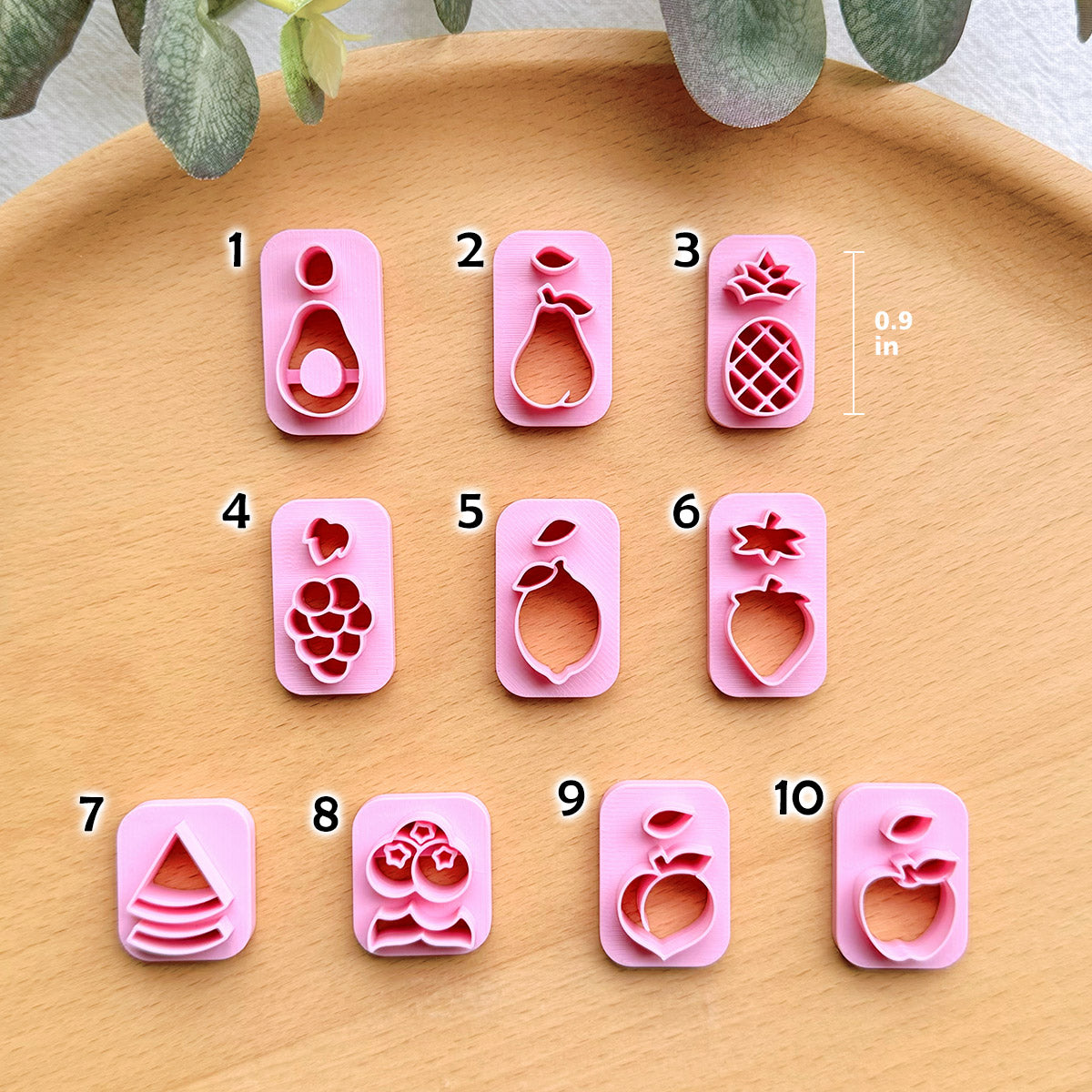 KEOKER Fruit Polymer Clay Cutters (10 shapes)