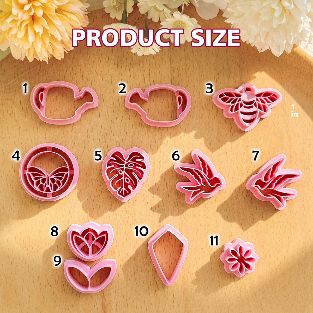 KEOKER Spring Polymer Clay Cutters (11 shapes)