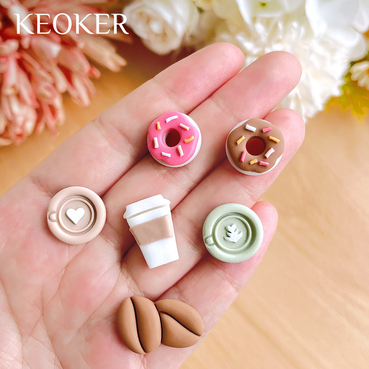 KEOKER Coffee Polymer Clay Cutters(9 Shapes)