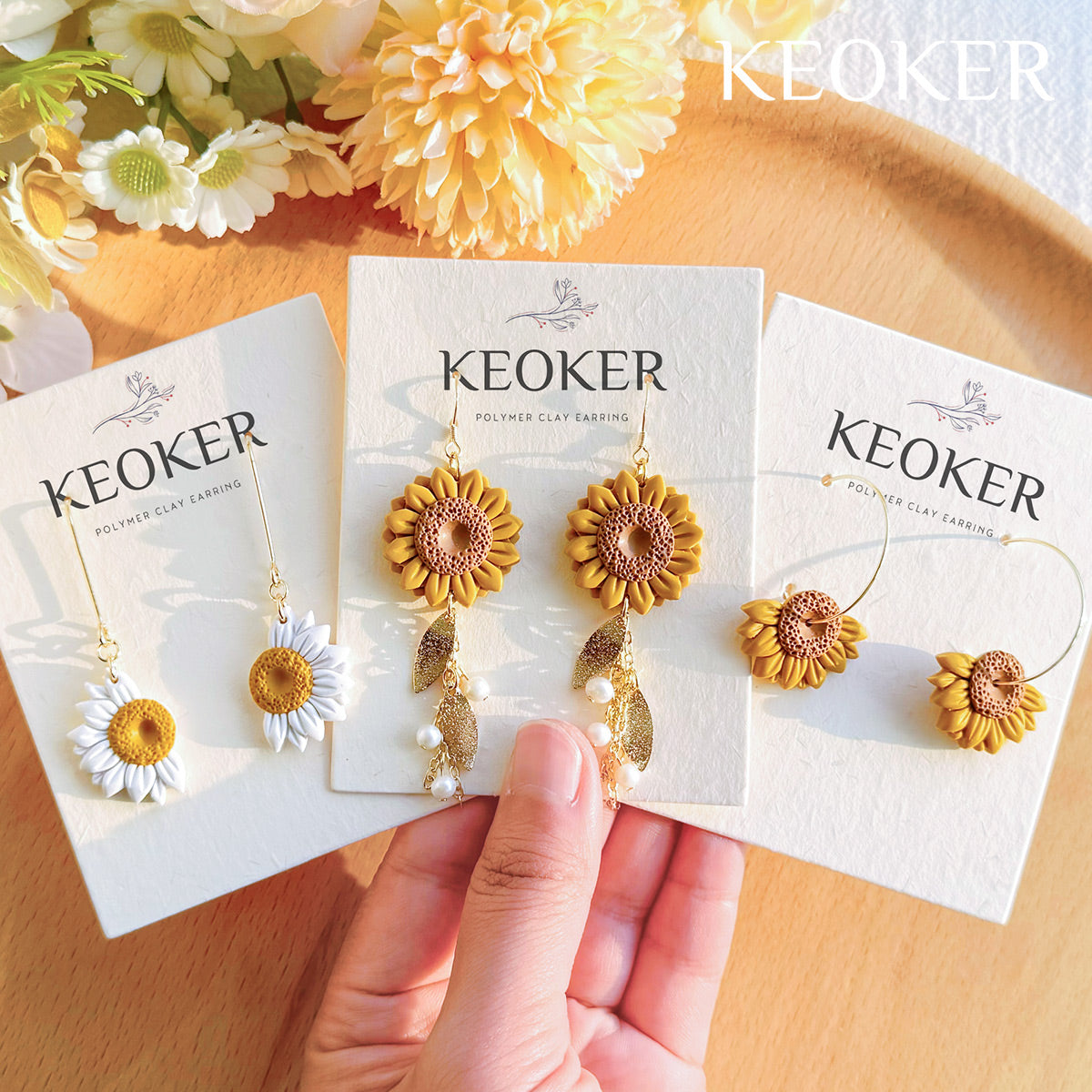 KEOKER Flower Polymer Clay Cutters (10 Shapes)