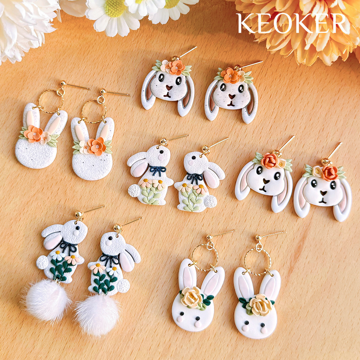 KEOKER Easter Polymer Clay Cutters (11 Shapes)