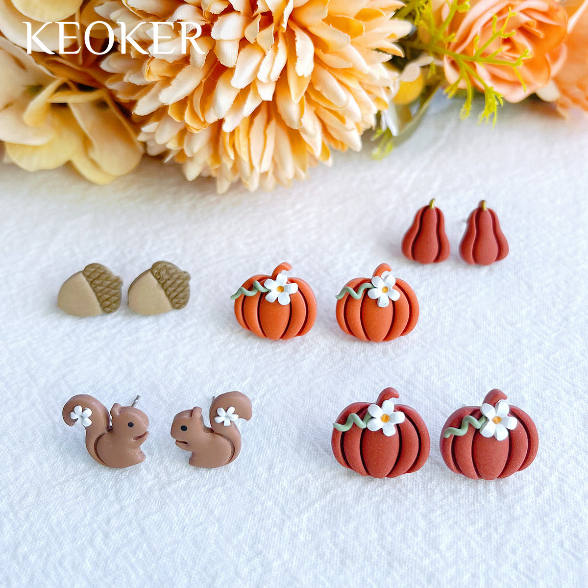 KEOKER Fall Studs Polymer Clay Cutters(9Shapes)