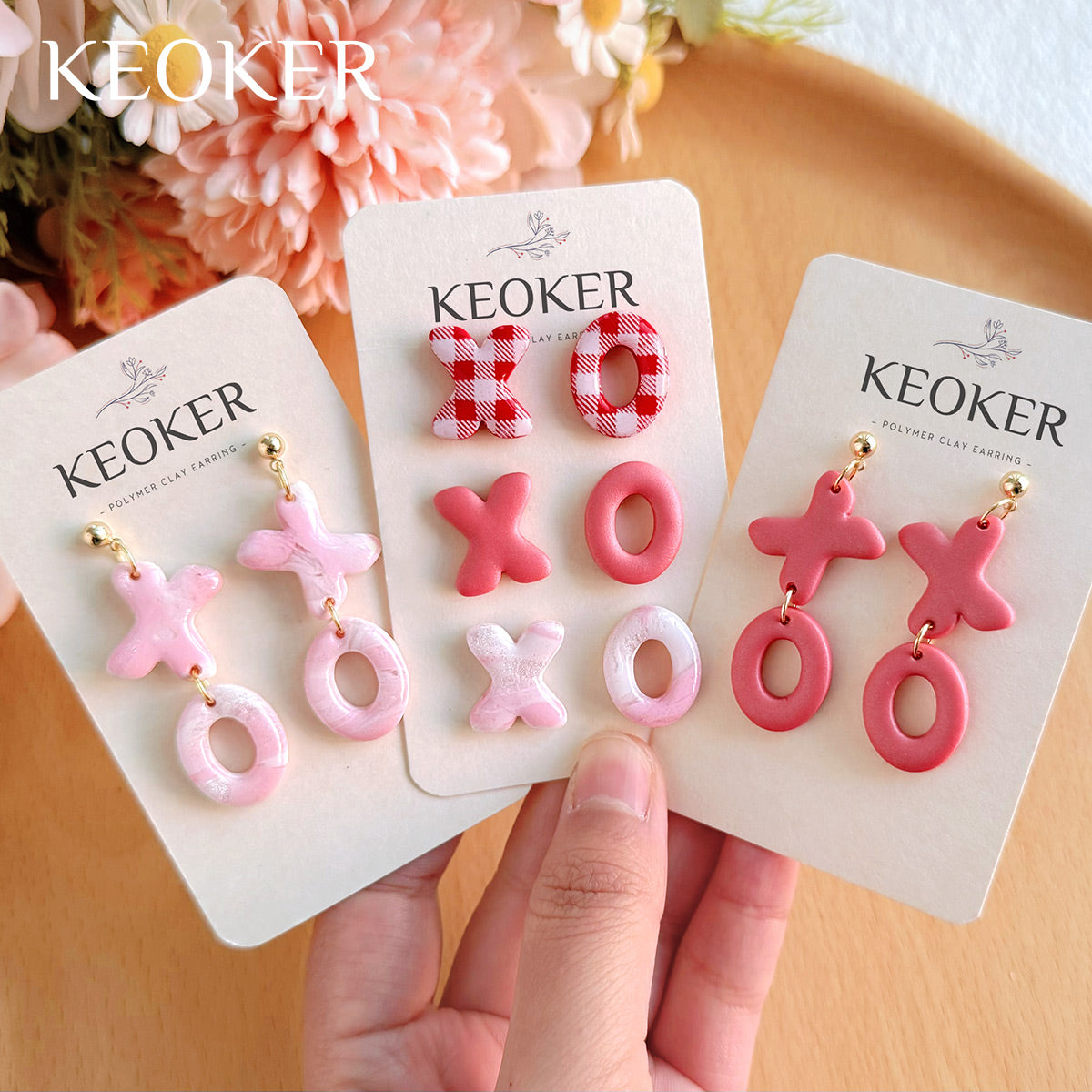 KEOKER Valentines Day Polymer Clay Cutters (10 Shapes Studs)