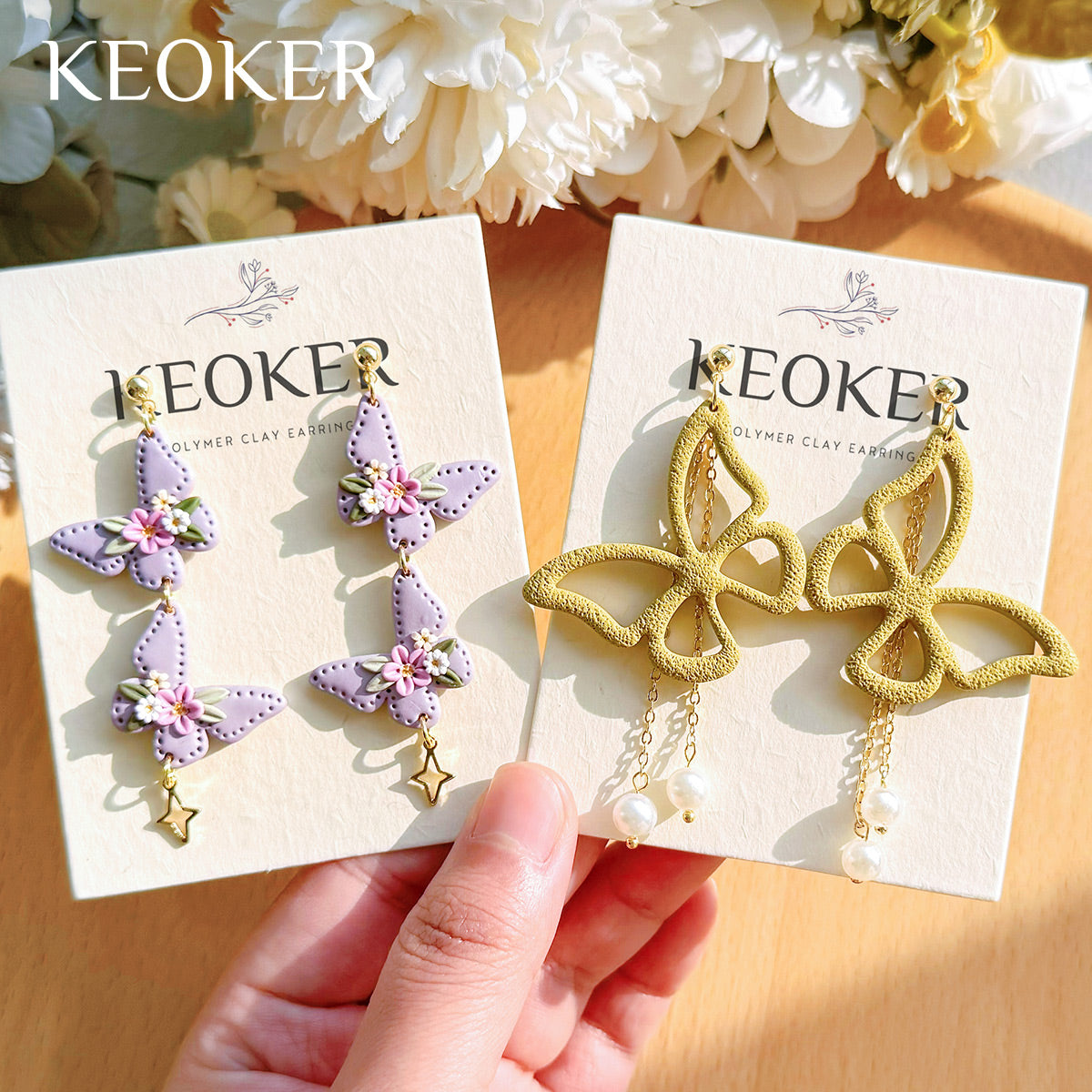 KEOKER Butterfly Polymer Clay Cutters (7 Shapes)