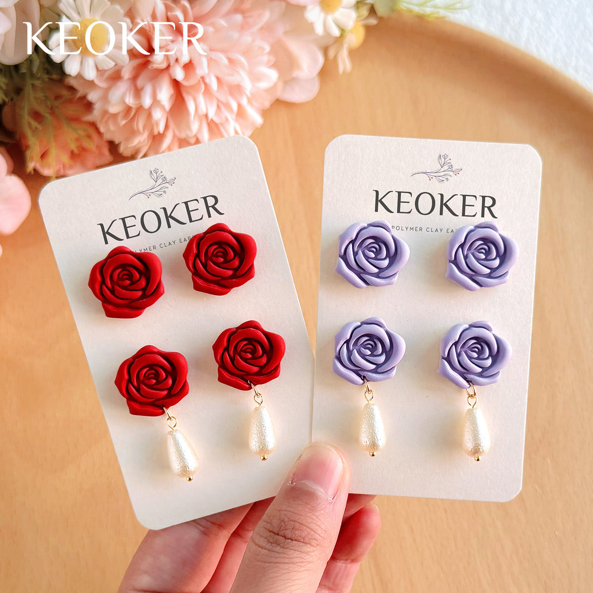 KEOKER Valentines Day Polymer Clay Cutters (10 Shapes Studs)