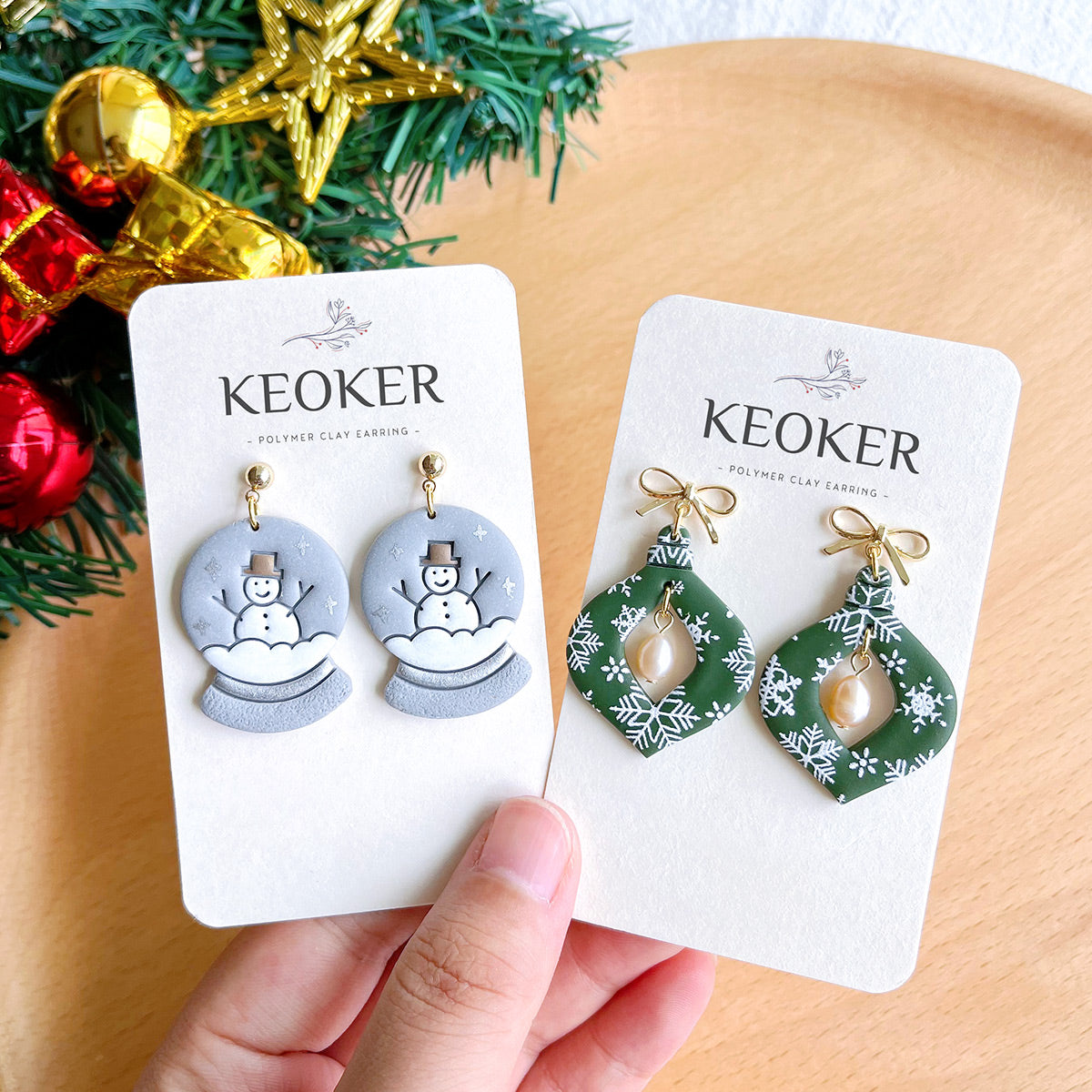 Christmas Tree Shaped Earring Cards