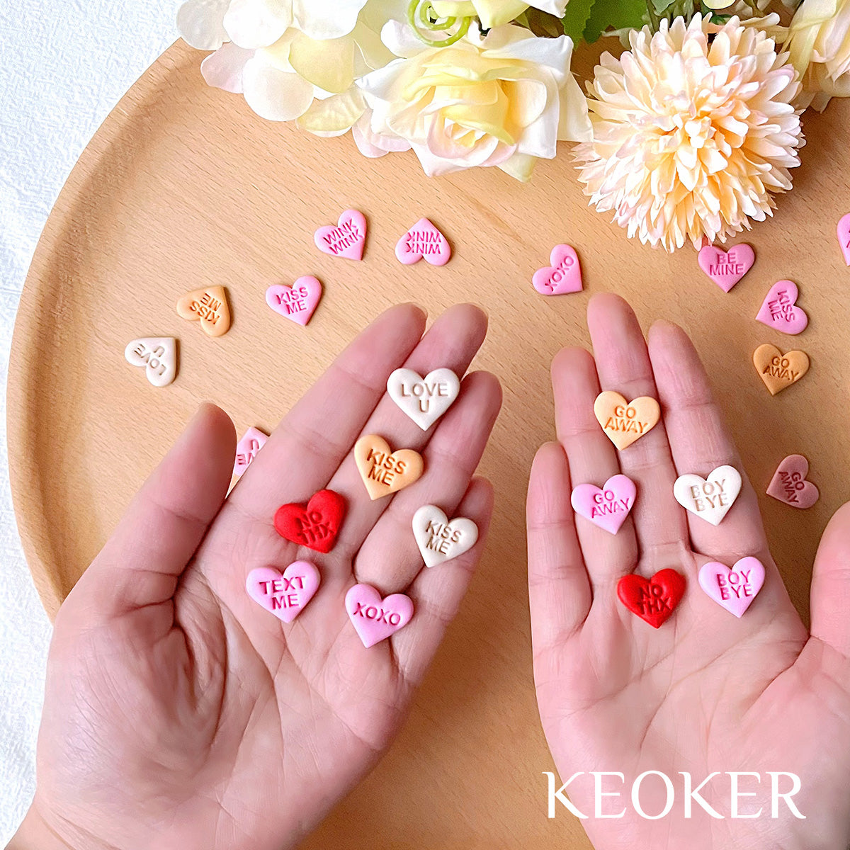 Cortadores de arcilla polimérica con forma de corazón para el día de San Valentín de KEOKER (10 formas)