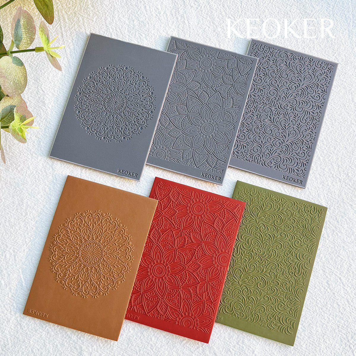 KEOKER Boho Polymer Clay Texture Sheets