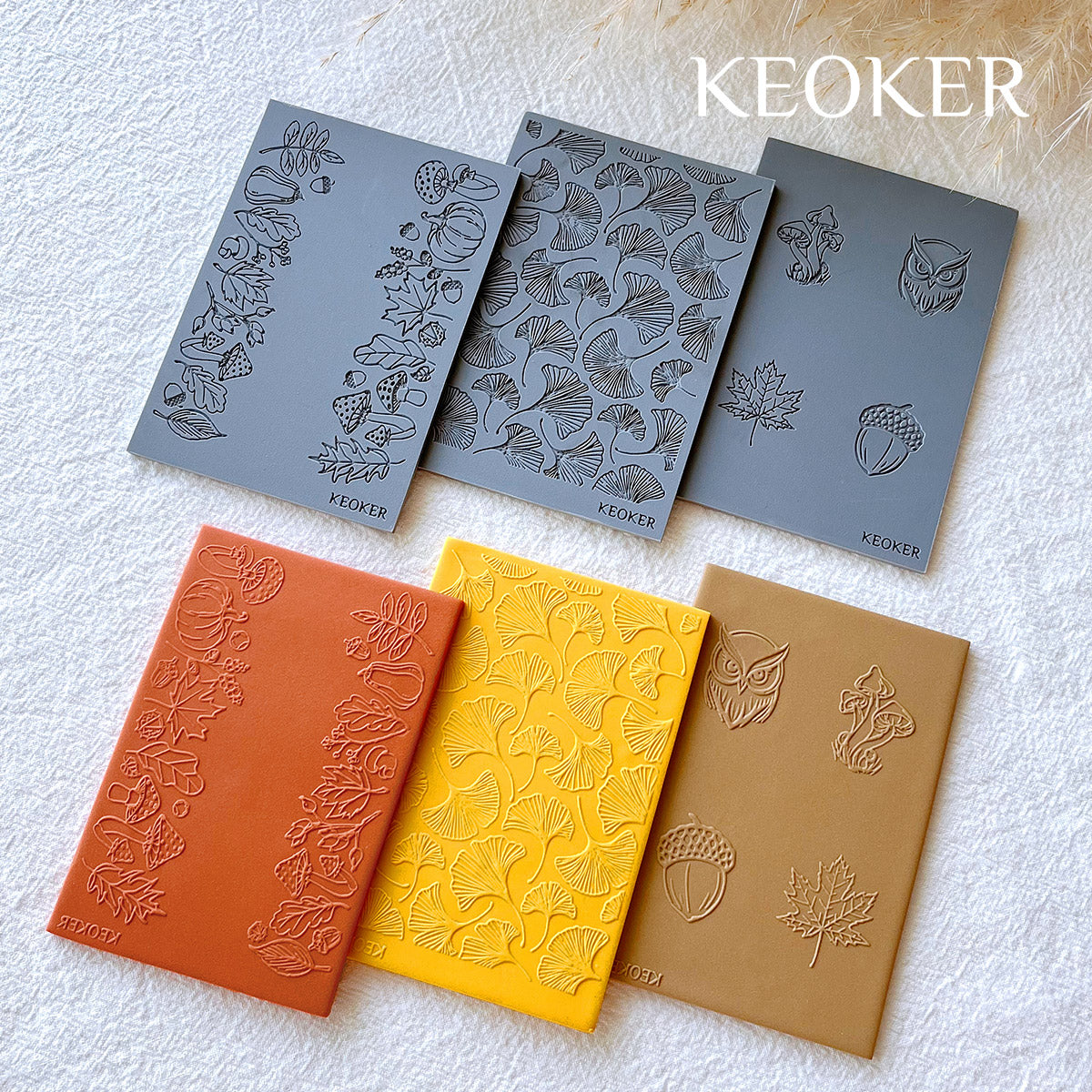 KEOKER Fall Polymer Clay Texture Sheets