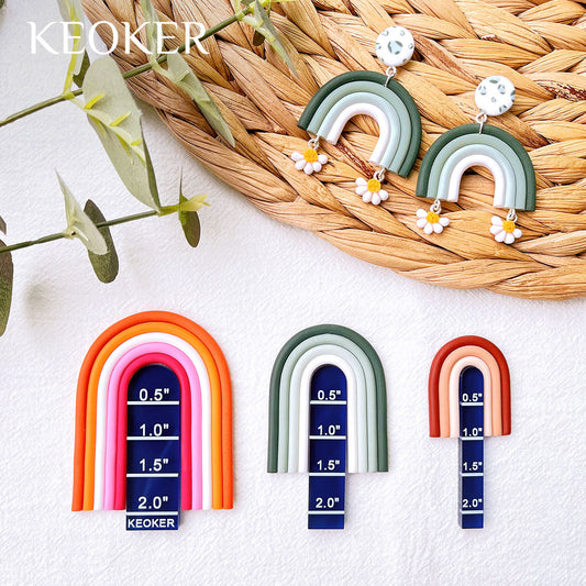 KEOKER Polymer Clay Acrylic Rainbow Arch Guide Set(3 Size)