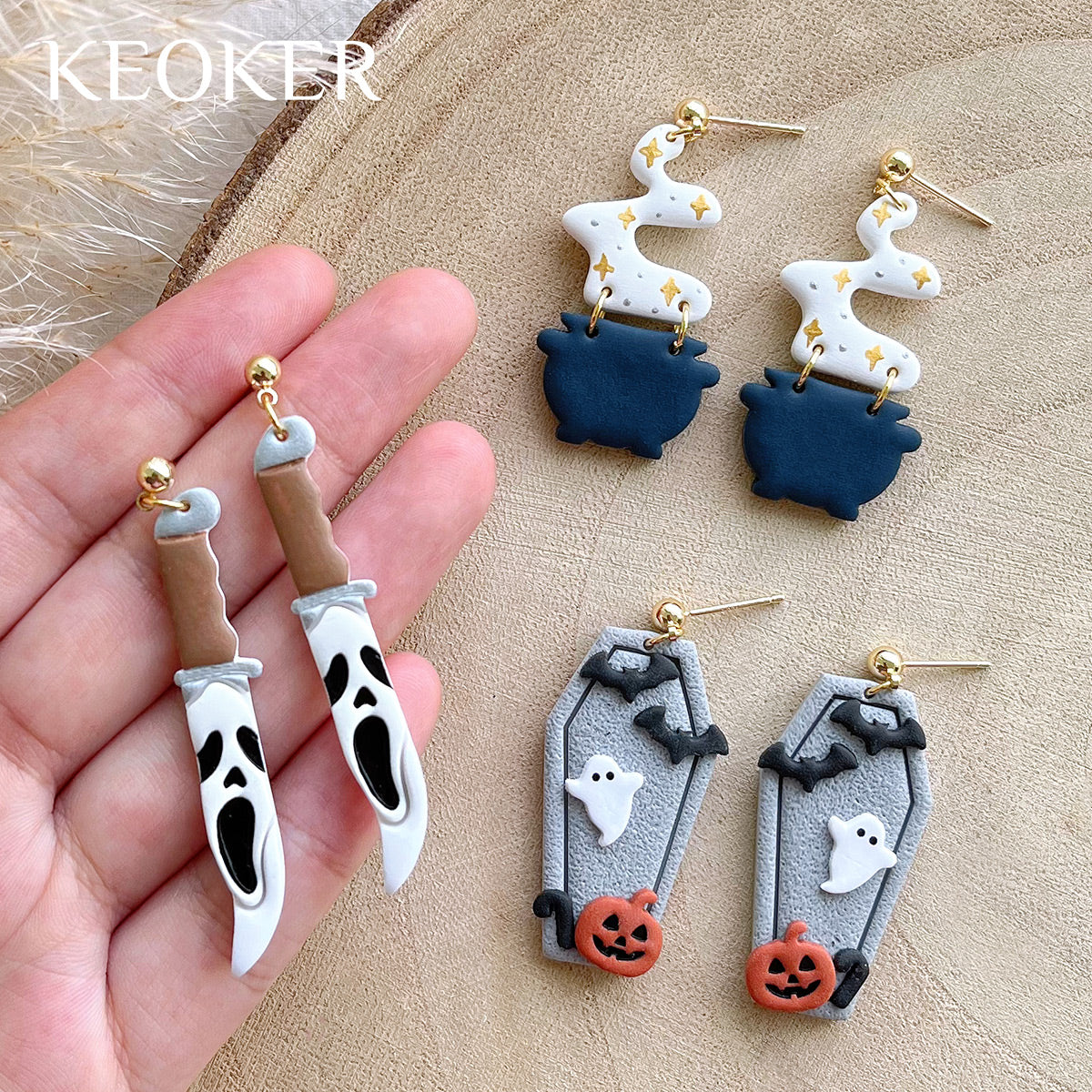 KEOKER Halloween Polymer Clay Cutters (10 Shapes)