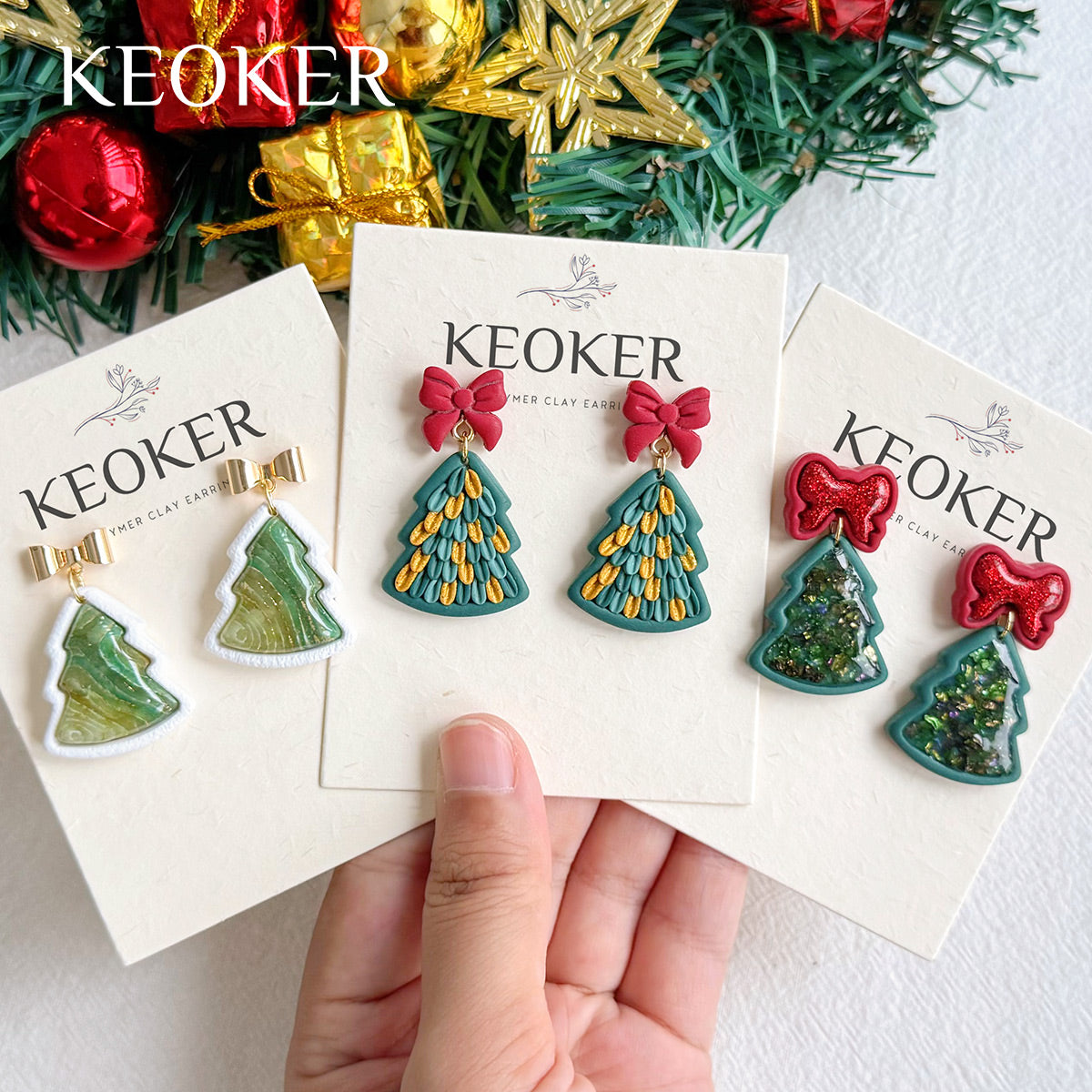 Keoker Christmas Embedded Clay Cutters (12 shapes)