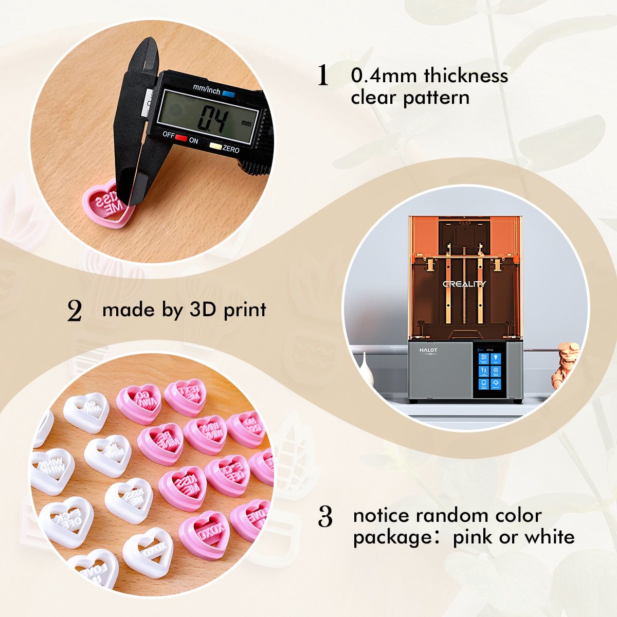 KEOKER Valentines day Heart Polymer Clay Cutters (10 Shapes)